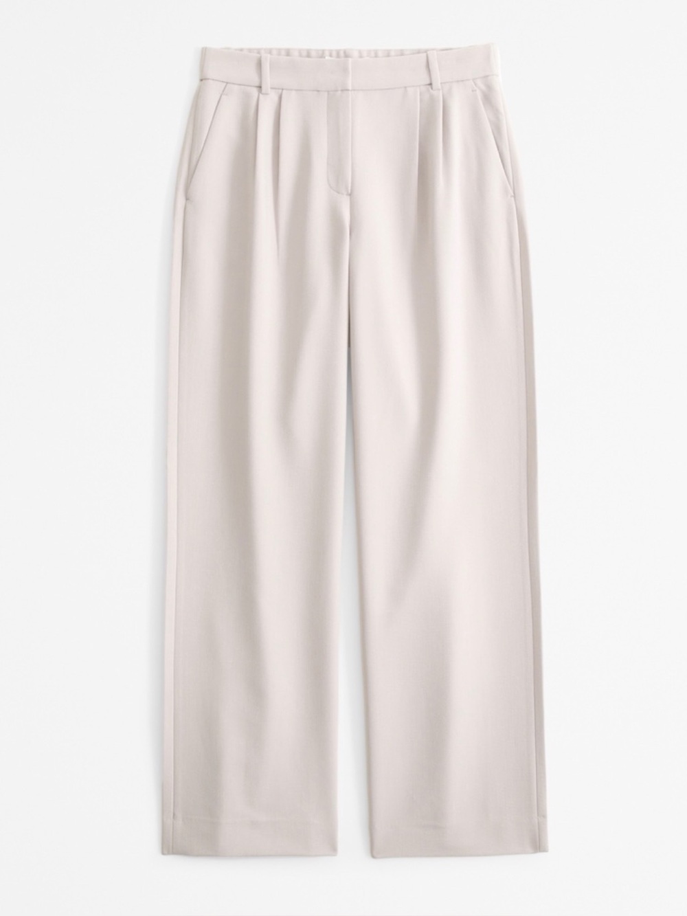 Abercrombie Curve Love Sloane Short Inseam Tailored Wide Leg Pant in Ash lowrise - Picture 5 of 9